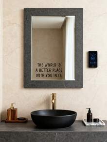 1/2 件装“有你，世界更美好”励志语录贴纸套装 – 自粘乙烯基贴纸，适用于镜子、汽车和家居 | 车辆和生活空间励志装饰 - 彩色 - 查看 8