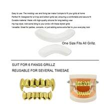 HIPHOP Hip Hop Teeth Grills Sharp Teeth TeethGrillz  Plated Teeth Grills Accessories - 槍黑色尖牙[套裝] - 查看 9