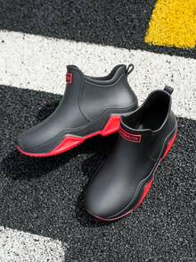 1 Pair Anti-Slip Short Rain Boots, Lightweight & Durable Waterproof Jelly Shoes, Outdoor Fashion Water Shoes For Men And Women, Couples Rainwear