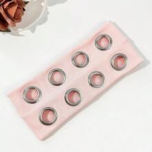 Hip-Hop Punk Style Hollowed-Out Air Eye Metallic Stretch Headband For Both Men And Women, Music Festival Rock Dark Headband Valentine's Day Travel Essential - Xám - Xem 9