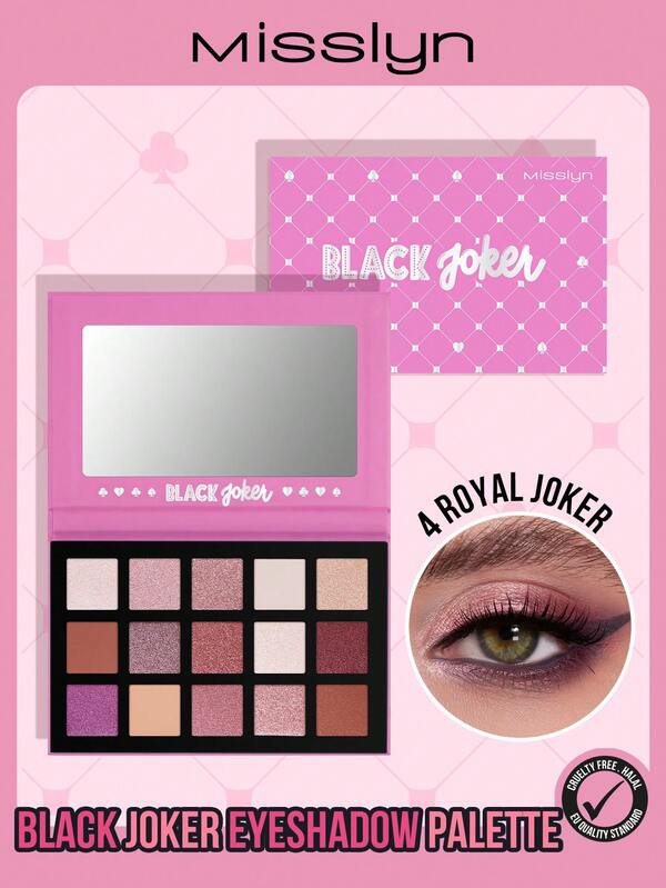  MISSLYN - 15-Color Pearlescent & Matte Black Clown Eyeshadow Palette, Warm Brown Smokey Eye Makeup, Highly Pigmented, Blendable, Suitable For Y2K, Party, Beach, Travel, Holiday, Gift, Fashion Girls, Cosmetics, Cosplay, Spring/Summer, Vibrant Colors, Charming Atmosphere, Natural Tones