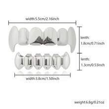 HIPHOP Hip Hop Teeth Grills Sharp Teeth TeethGrillz  Plated Teeth Grills Accessories - 槍黑色尖牙[套裝] - 查看 8