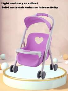 26厘米逼真娃娃，会小便、喝水、发出4种声音，配有奶瓶和安抚奶嘴，粉色小床，连衣裙图案随机发送，是送给女孩的过家家礼物。 - 紫色(衣服印刷隨機髮) - 查看 11