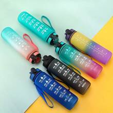 Sports Water Bottle, Plastic Cup, Large Capacity 700 Ml, Swivel Straw For Outdoor Use, Space-Style Water Bottle