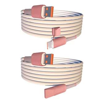 2条装USB Type-C快充线，带接头保护套，支持快充、PD快充，防断裂，坚固耐用，可作电源线或快充线使用。