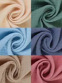 1/2 件装新生儿棉纱布襁褓毯，透气柔软，可作拍嗝巾，婴儿沐浴必备品 - 彩色 - 查看 10