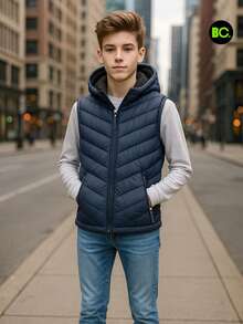 Big City Tween Boys Extended Size Tanks - Petroleo - View 3