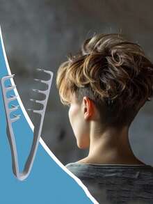 1pc Fluffy Serrated Styling Comb - Suitable For Root Lift And Seamless Blending, Fine Serrated Design Fits All Hair Types (Straight/Wavy/Curly), Non-Slip Grip, Ideal For Bangs Styling And Daily Looks - Salon & Home Dual-Use Textured Shaping Comb, Fits All Hair, Styling Tool & Holiday Gift, Volume-Boosting, Seamless Styling, Minimalist Appearance, Durable Structure - Multicolor - View 7
