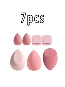 16 Pieces Of Cosmetic Sponge Set, Including 3 Pieces Of Cosmetic Sponge, 3 Pieces Of Mini Cosmetic Sponge, 3 Pieces Of Powder Puff, 3 Pieces Of Mini Powder Puff, 3 Pieces Of Mini Finger Air Cushion Powder Puff And 1pc Cosmetic Bag, Made Of Super Soft Velvet, Used To Create A Flawless, Cake Free Appearance, Suitable For Liquid, Cream And Powder. - Multicolor - View 7