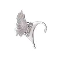 Creative Angel Wings Ear Cuff With Rhinestones, Feather Fairy Portable Hair Comb And Earrings, Integrated Personality Ear Clip - 2 - View 5