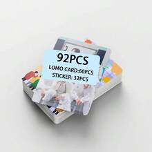 Tarjetas fotográficas de doble cara de grupos B-T de KPOP - (Incluye 60 tarjetas fotográficas, 32 pegatinas). Se pueden usar para decorar tarjetas de colección, sellos, el mejor regalo para los fans.