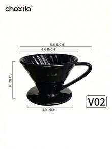 choxila 1 cái phễu pha cà phê gốm V01/V02, bộ lọc cà phê rót thủ công, cốc lọc cà phê dùng chung, phễu pha cà phê hình nón tái sử dụng, phụ kiện cà phê, đồ dùng học tập - Cốc lọc - Xem 18