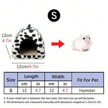 1pc Triangular All-Season Pet Warm Nest, Foldable Floral Branch Hamster Nest, Pet Mongolian Yurt Sleeping Bed, Comfortable And Warm, Suitable For Small Pets Indoor Use