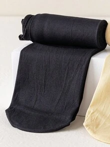 1pc Solid Color High Density Dance Tights - Black - View 2