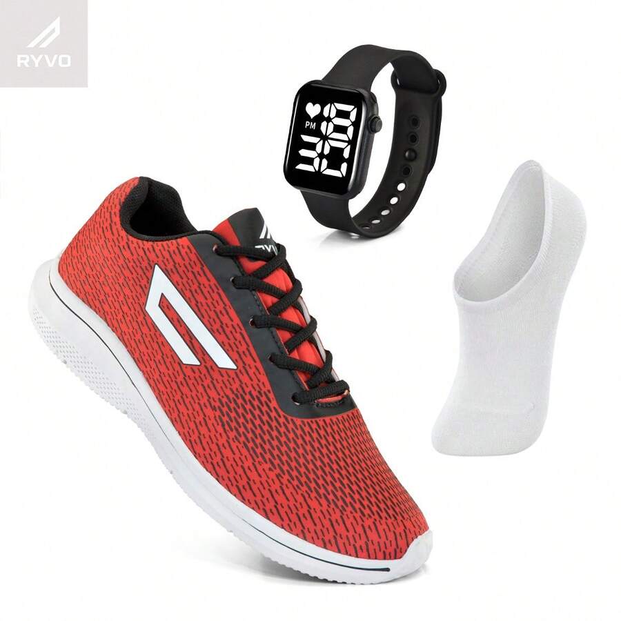 KIT TENIS ESPORTIVO ORIGINAL + MEIA + RELOGIO DIGITAL! OTIMA QUALIDADE! ENVIO IMEDIATO