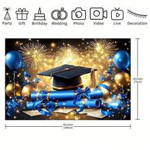 1-Pack Graduation Party Banners - Elegant Gold Tassel Design, Perfect For Graduation Celebrations. Available In Multiple Sizes For General Decoration, Indoor/Outdoor Use, Garden Decoration, Party Decoration, And Phone Booths. - Multicolor - View 6