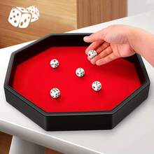1 pieza Bandeja de accesorios de juego de escritorio octagonal, puede almacenar dados y otras piezas de juego, también es adecuada para organizar joyas, llaves y otros artículos pequeños, aplicable para juegos en el hogar y organización diaria del escritorio