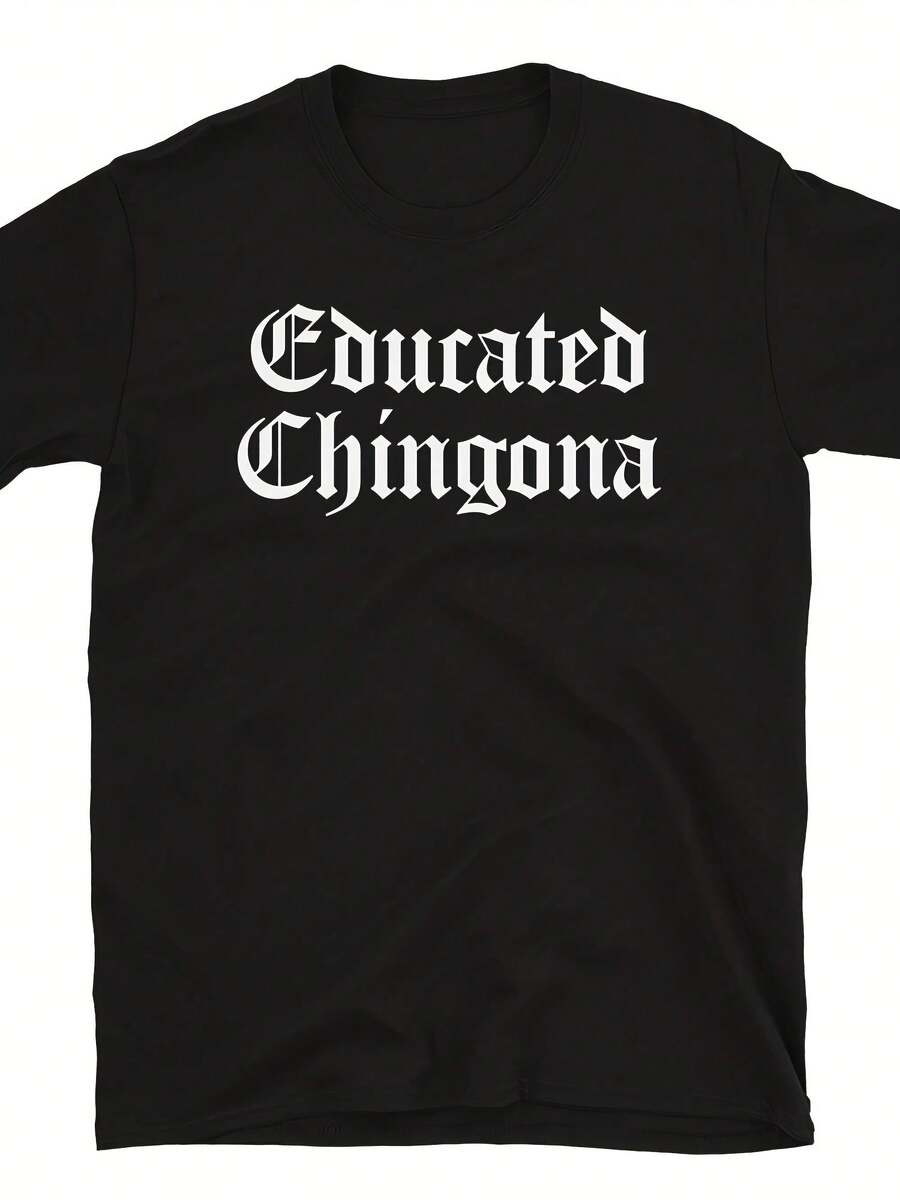 Mexico Spanish Mama Educated Chingona Boss La Jefa Short-Sve Uni T-Shirt,This Fun Printed Casual T-Shirt Is The Perfect Gift For Valentine's Day/Christmas - 款式7 - 查看 1
