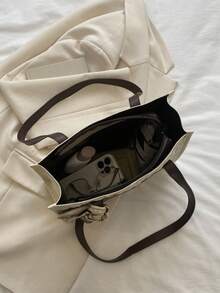 Women's Fashion Large Capacity Contrast Color Versatile Shoulder Bag