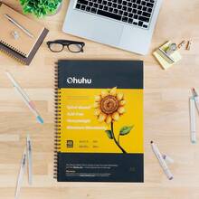 Ohuhu Marker Pads Art Sketchbook, 16.5"X11.7" XL A3 Large Paper Size, 120 Lb/200 Gsm Heavy Smooth Drawing Papers, 48 Sheets/96 Pages, Spiral Bound Sketch Book For Alcohol Markers Christmas Gift - 16.5"x11.7" - 查看 2