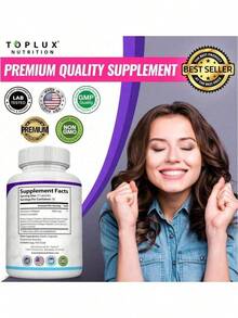 Bestseller! Toplux Multi Collagen Peptides – 1800mg Hydrolyzed Collagen Complex With Types I, II, III, V, X|   Supports Skin, Hair & Joints|   Keto-Friendly, Non-GMO – 90 Capsules.Supplement Vitamin,Free Shipping. - 1 Bottle - View 6