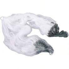 Red de Pesca de 0 Grados, Longitud 50 Metros, Altura 1.5 Metros, Tres Capas, Material de Nylon Resistente con Boya, Accesorios de Pesca, Malla Pequeña, Herramienta Práctica, Regalo (4 Dedos) - 4 dedos - Ver 6