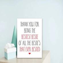 1 Pc Funny Birthday Card For Bestie With Personalized Design Best Friend Greeting Card Perfect For Birthday Card Gift Card Greeting Card Thank You Card Christmas Card Wedding Party Graduation Party Any Occasion With Envelope - Multicolor - View 4