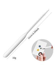 3 Piecesmetal Foundation Mixing Palette Set With Spatula, Durable And Easy-To-Clean Palette, Versatile Cosmetic Tool Kit For Mixing Foundation, Lipstick, Eyeshadow, And Nail Polish - Multicolor - View 6