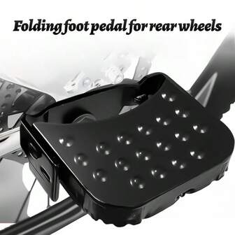1 Pair Bicycle Rear Seat Pedals, Foldable & Expandable Footrests Suitable For Mountain Bikes, Children's Bicycles, Electric Bikes, Bicycle Accessories