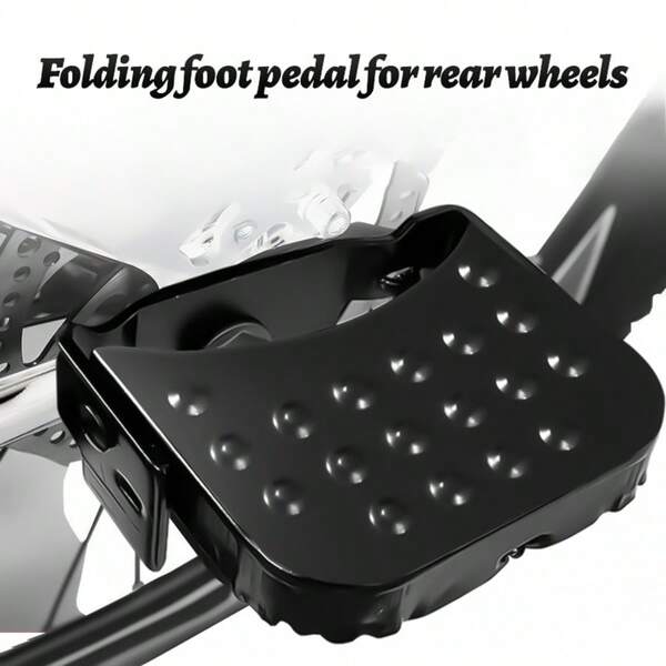 1 Pair Bicycle Rear Seat Pedals, Foldable & Expandable Footrests Suitable For Mountain Bikes, Children's Bicycles, Electric Bikes, Bicycle Accessories