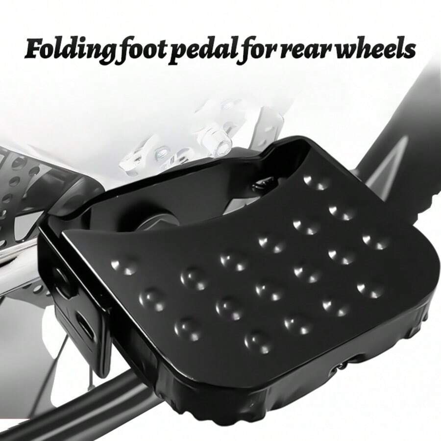 1 Pair Bicycle Rear Seat Pedals, Foldable & Expandable Footrests Suitable For Mountain Bikes, Children's Bicycles, Electric Bikes, Bicycle Accessories