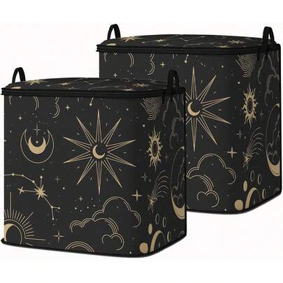 Comforter Storage Bag, Clothes Blanket Bedding Pillow Quilt Organizer For Closet, Fabric Moving Bags With Portable Handles And Zipper 95L (2 Pack), 2025