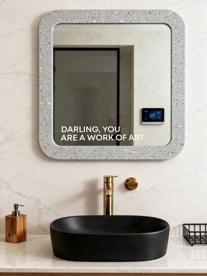 1/2 Stücke "Du bist ein Kunstwerk" inspirierender Aufkleber-Set - Wasserfest, langanhaltend Aufkleber | Selbstliebe Affirmation für Spiegel, Autos, Zuhause, Büro & Garage | Künstlerisches Zitat Dekoration für Badezimmer & Arbeitsplatz