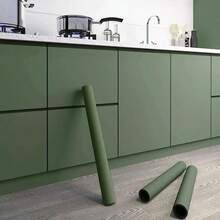 1 Roll Green Self-Adhesive Vinyl Wallpaper, Removable And Easy To Apply Decorative Paper, Suitable For Kitchen, Bathroom, Living Room Furniture And Home Decor Wall Sticker Wall Paper Wall Stickers Wall Decor Room Decor Wallpaper Stickers Wall Bedroom Decor Kitchen Decor