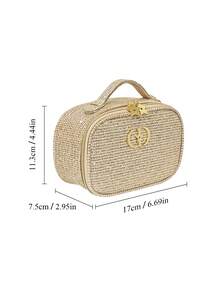 Christian Dior 2025限量版圣诞化妆包，闪耀金色编织纹理，散发迷人光泽，打造耀眼效果 - 金色 - 查看 3