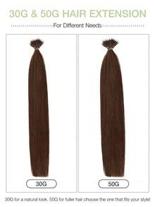 12-22英寸纳米环真人发接发，柔顺直发，纳米珠接发片，纳米尖端接发，女士适用