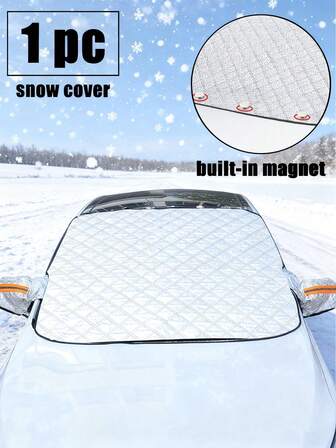 Winter Car Snow Cover - Thickened Windshield Snow Protector Shield With Anti Frost Magnet For Front Window, All Season Sunshade & Anti Freeze Cover | Universal Fit For Sedan, Suv, Truck | Easy Installation, Waterproof Windshield Cover, Winter Car Accessories, Ice Removal, Snowstorm Protection, All Weather Protection, Car Care, Vehicle Storage, Outdoor Indoor Parking, Heavy Duty, Windproof Straps, Car Covers, Winter Essentials