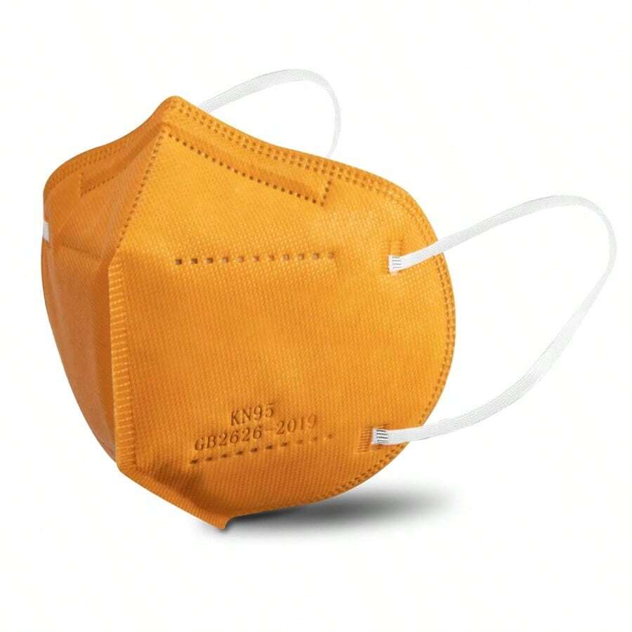 KN95 Face Mask 50 PCS Breathable Protection Masks Individually Wrapped 5-Ply KN95 Black Masks Cup Dust Safety Masks - Tangerine - View 1