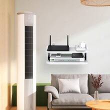 WiFi Router Floating Shelves White Wall MProjector, TV, Set-Top Box, Router, Living Room, Bedroom, Bathroom, Wooden Wall-Mounted Stand - Cable Management Storage Rack Shelfount Under TV Shelf 30 X 20 X 15 Cm Set Top Box Stand No Punch Game Console Rack For Living Room Bedroom - White - View 8