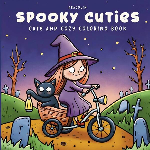 Cadeau d'Halloween 1 pièce [SPOOKY CUTIES] Livre de coloriage d'ambiance fantôme : Convient aux adultes et aux adolescents, avec des personnages fantomatiques mignons et des scènes relaxantes, aide à réduire le stress. Cadeau parfait pour Halloween, le Jour des Morts ou Noël, pour les fournitures scolaires, la rentrée des classes