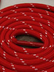 1 Pair Geometric Pattern Casual Beach Polyester Rope Sandals, Versatile For Outdoor Use All Year Round - Red - View 4