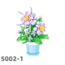 6+ 微珠花永生花盆拼装拼图玩具，逼真装饰花，儿童益智玩具，3D拼图，送给女孩的礼物，母亲节、节日、圣诞节、父亲节、新年礼物 - 彩色 - 查看 14