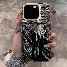Funda de Teléfono Compatible con iPhone 15 Pro Max Cielo Estrellado Negro Luz de Luna Apple 16 Plus Personalizada 14/13/12/X, funda fashion, accesorio smartphone sueños navideños Christmas, decoración elegante nocturna, regalo personalizado especial para fiestas, carcasa resistente y creativa de temporada. - Plateado - Ver 3