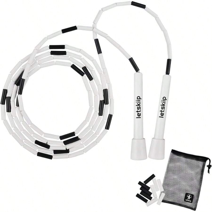 Beaded Jump Rope Beginners And Adults, Adjustable - Segmented Fitness ...