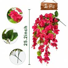 1pc/2pcs 25.2 Inch Faux Silk Hanging Amaryllis Flower, UV Resistant Artificial Flower, Suitable For Garden, Wedding, Front Door, Porch, Yard, Valentine's Day Gift - Multicolor - View 20