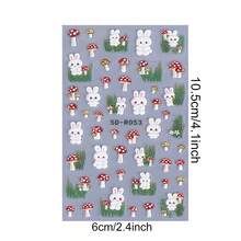 2 Sheets 5D Embossed Kawaii Colorful Floral & Butterfly Nail Art Stickers - Colored Flowers, Whimsical Butterflies, Heart Shapes & Cute Floral Designs Nail Art Decals For Women DIY Holiday Nail Decoration - Multicolor - View 4