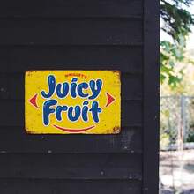 1 biển hiệu thiếc kim loại cổ điển 8x12 inch, quảng cáo kẹo cao su kiểu retro, trang trí mộc mạc, cũ kỹ cho nhà bếp hoặc nhà cửa, đã được khoan sẵn lỗ. - Nhiều màu - Xem 4