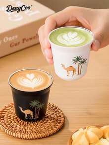 Dengcoo 1pc 800ml Stainless Steel Vacuum Flask, Insulated Teapot With Infuser, Saudi Style Tea Kettle, Coconut Tree And Camel Pattern Water Pot, Coffee Pot, Double-Walled Vacuum Carafe Jug For Party/Home/Office/Gifts - Pot - View 12