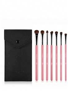 眼部化妆刷套装，高级7支眼影刷，专业眼影刷，适用于眼影、唇部、斜角、眼线，柔软毛质，木质手柄。 - 彩色 - 查看 20