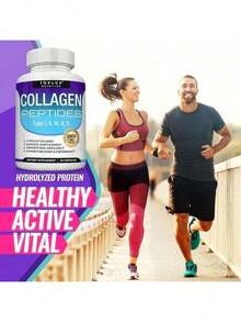Bestseller! Toplux Multi Collagen Peptides – 1800mg Hydrolyzed Collagen Complex With Types I, II, III, V, X|   Supports Skin, Hair & Joints|   Keto-Friendly, Non-GMO – 90 Capsules.Supplement Vitamin,Free Shipping. - 1 Bottle - View 8